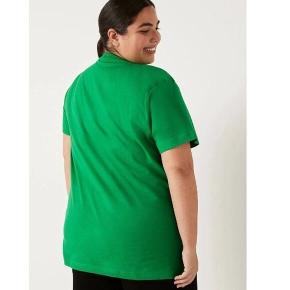Victoria's Secret PINK Womens Cotton Short Sleeve Campus T-Shirt Green Small NWT - Picture 2 of 7